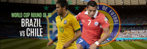 Brazil vs Chile 28 06 2014 World Cup Highlights